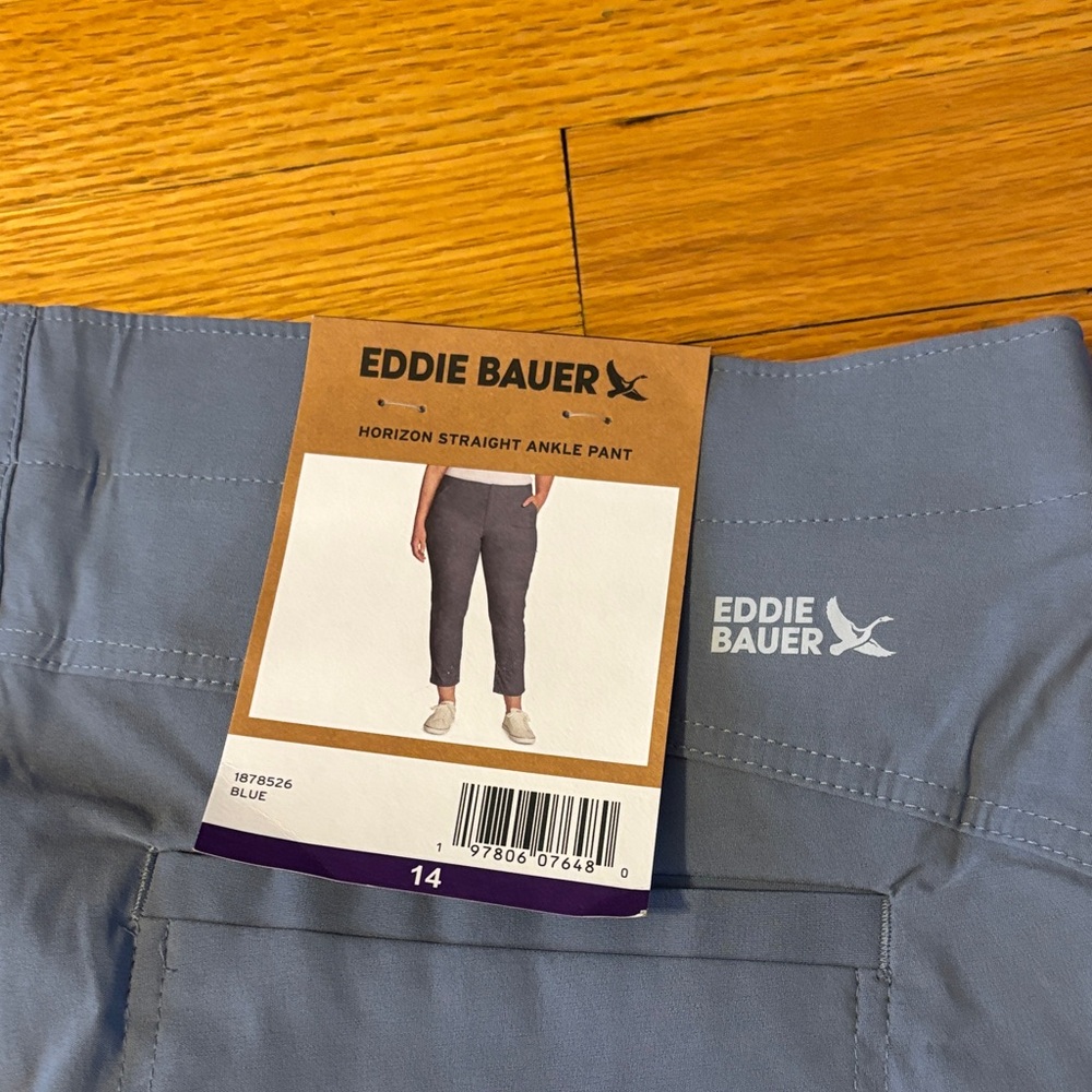 NWT Eddie Bauer blue Horizon ankle pants size 14 - Picture 4 of 4